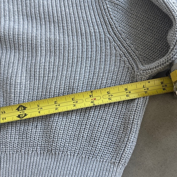 Aritzia TNA Womens XXS Ashbury Quarter Zip Cropped Pullover Ribbed Knit Gray - Picture 13 of 13